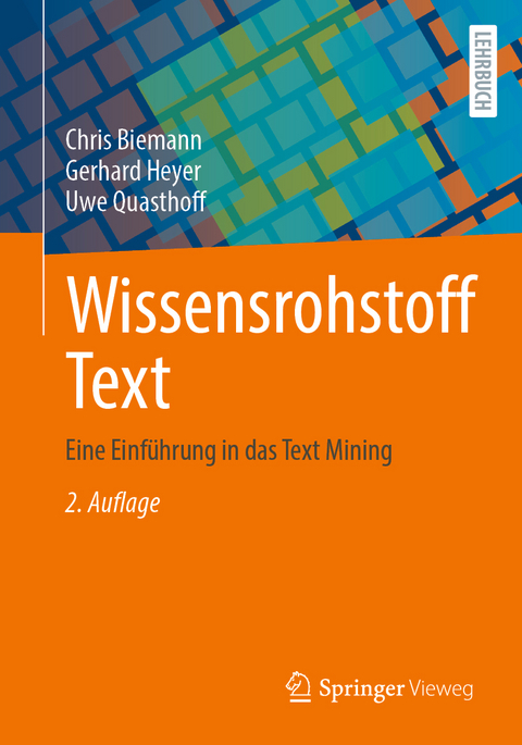 Titelseite des Buches "Wissensrohstoff Text"